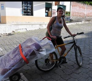 Bicycle powered massage service I had in Vilcabamba, Ecuador